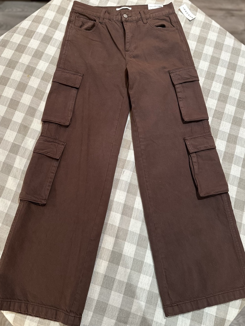 PacSun 90's Baggy Cargo Pants Brown Waist 26 NWT